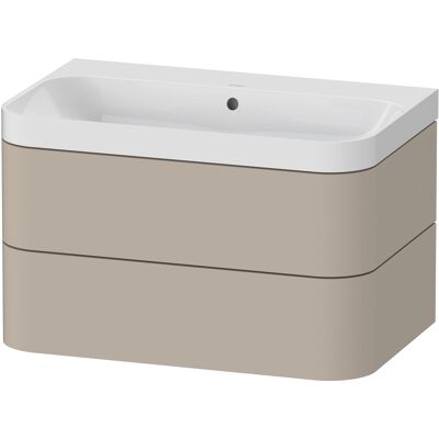 Ensemble de meuble lavabo suspendu Duravit Happy D.2 Plus - Taupe Satiné - Publicité Ensemble de meuble lavabo suspendu Duravit Happy D.2 Plus - Taupe Satiné - Publicité