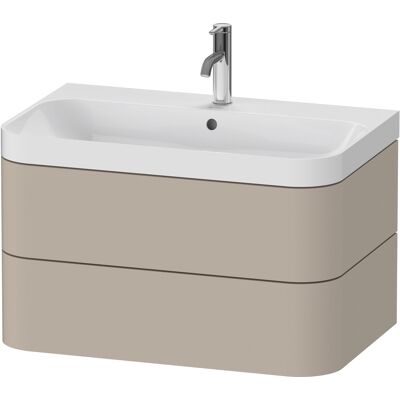 Ensemble Lavabo Duravit Happy D.2 Plus Taupe C-Shape - À fixer muralement - Publicité Ensemble Lavabo Duravit Happy D.2 Plus Taupe C-Shape - À fixer muralement - Publicité