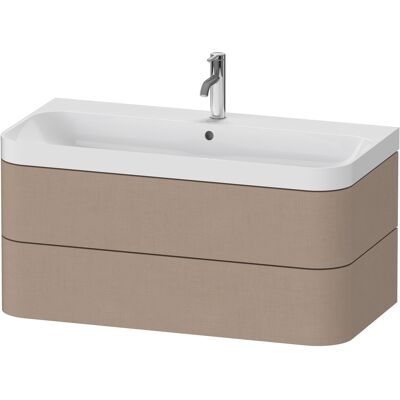 Duravit Happy D.2 Plus Ensemble en forme de C - 2 tiroirs - Murale - Leinen - Publicité Duravit Happy D.2 Plus Ensemble en forme de C - 2 tiroirs - Murale - Leinen - Publicité