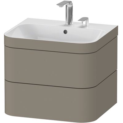 Duravit Happy D.2 Plus Ensemble meuble-lavabo mural, gris pierre, 2 tiroirs - Publicité Duravit Happy D.2 Plus Ensemble meuble-lavabo mural, gris pierre, 2 tiroirs - Publicité
