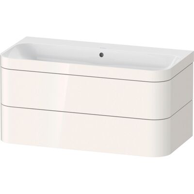Duravit Blanc Brillant Ensemble de Meuble Salle de Bain Suspendu avec 2 Tiroirs - HP4638N2222 - Publicité Duravit Blanc Brillant Ensemble de Meuble Salle de Bain Suspendu avec 2 Tiroirs - HP4638N2222 - Publicité