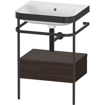 Duravit Noyer brossé Set de lavabo à extension complète - 57,5x49 cm - Publicité Duravit Noyer brossé Set de lavabo à extension complète - 57,5x49 cm - Publicité