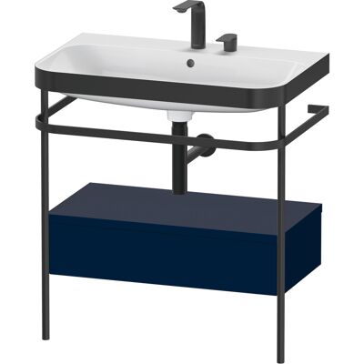 Duravit Happy D.2 Plus Ensemble Bleu Nuit avec Console Métallique - Ensemble Lavabo - Publicité Duravit Happy D.2 Plus Ensemble Bleu Nuit avec Console Métallique - Ensemble Lavabo - Publicité