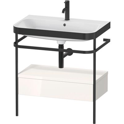 Ensemble lavabo Duravit HP4742O2222 en brillant blanc avec console en métal - 77,5x49cm - Publicité Ensemble lavabo Duravit HP4742O2222 en brillant blanc avec console en métal - 77,5x49cm - Publicité