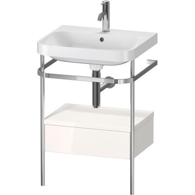 Ensemble lavabo en forme de C Duravit Happy D.2 Plus avec console en métal - Publicité Ensemble lavabo en forme de C Duravit Happy D.2 Plus avec console en métal - Publicité