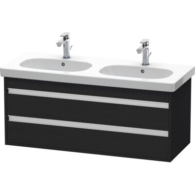 Duravit Ketho Meuble Sous-Vasque - Eiche Noir Mat - 2 Tiroirs - 1150x455 mm - Publicité Duravit Ketho Meuble Sous-Vasque - Eiche Noir Mat - 2 Tiroirs - 1150x455 mm - Publicité
