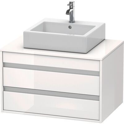 Duravit Ketho Meuble sous-vasque mural - 2 tiroirs, 800mm, Blanc Brillant - Publicité Duravit Ketho Meuble sous-vasque mural - 2 tiroirs, 800mm, Blanc Brillant - Publicité