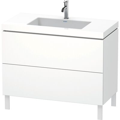 Lavabo pour meubles Duravit L-Cube - Sur pied, 2 tiroirs, Blanc Mat, 100x48 cm - Publicité Lavabo pour meubles Duravit L-Cube - Sur pied, 2 tiroirs, Blanc Mat, 100x48 cm - Publicité