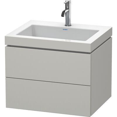 Duravit L-Cube Ensemble C-Bonded 2 Tiroirs Murale 600x480mm - Betongrau Mat - Publicité Duravit L-Cube Ensemble C-Bonded 2 Tiroirs Murale 600x480mm - Betongrau Mat - Publicité