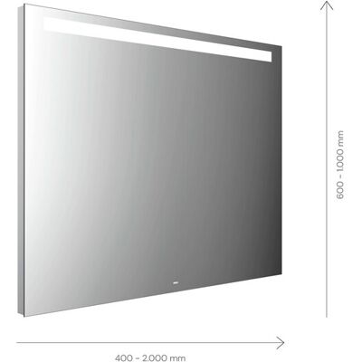 Miroir LED Emco MI 210 - Bande lumineuse horizontale en haut - Interrupteur tactile - Largeur 400mm - Hauteur 700mm - Publicité Miroir LED Emco MI 210 - Bande lumineuse horizontale en haut - Interrupteur tactile - Largeur 400mm - Hauteur 700mm - Publicité