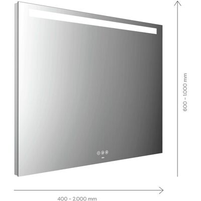 Miroir LED Emco MI 210+ - Découpe horizontale - 900mm - Publicité Miroir LED Emco MI 210+ - Découpe horizontale - 900mm - Publicité