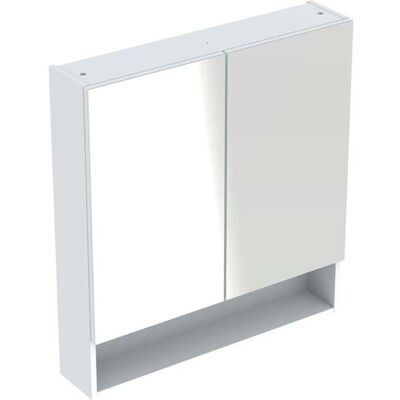 Geberit Miroir avec Armoire Blanche Brillante 2 Portes - Armoire Miroir - Publicité Geberit Miroir avec Armoire Blanche Brillante 2 Portes - Armoire Miroir - Publicité