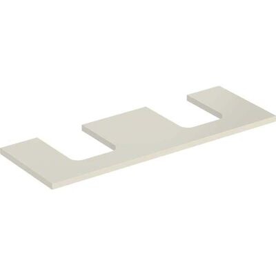 Plan de travail lavabo Geberit gris sable avec double découpe - Type de lavabo - Publicité Plan de travail lavabo Geberit gris sable avec double découpe - Type de lavabo - Publicité