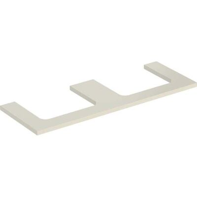 Planche de lavabo Geberit avec double découpe - 135x3x47cm - Publicité Planche de lavabo Geberit avec double découpe - 135x3x47cm - Publicité