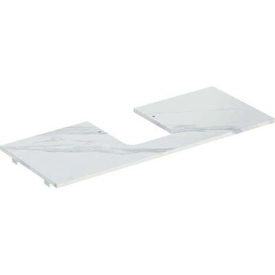 Plan de travail pour lavabo Geberit blanc mat avec découpe centrale - Type de lavabo - Publicité Plan de travail pour lavabo Geberit blanc mat avec découpe centrale - Type de lavabo - Publicité