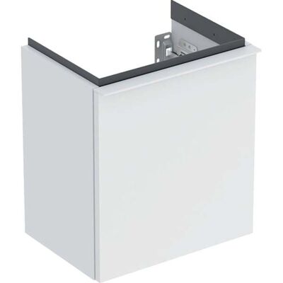 Meuble sous lavabo blanc mural Geberit avec porte à fermeture douce - Meuble de lavabo - Publicité Meuble sous lavabo blanc mural Geberit avec porte à fermeture douce - Meuble de lavabo - Publicité