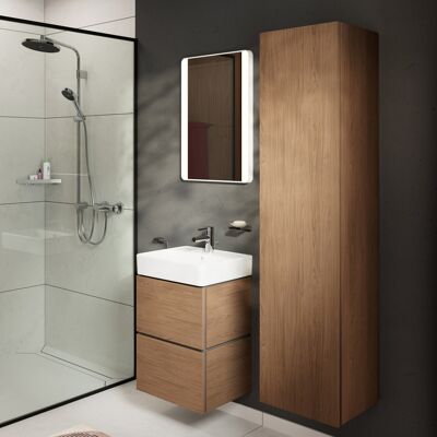 Armoire haute Hansgrohe Xilesa E 54288550 400x350mm, charnière de porte à droite, chêne cachemire - Publicité Armoire haute Hansgrohe Xilesa E 54288550 400x350mm, charnière de porte à droite, chêne cachemire - Publicité