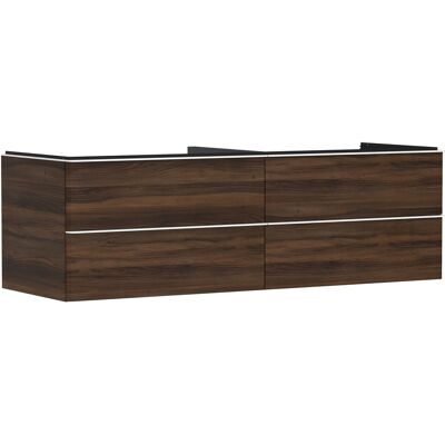 Hansgrohe Xelu Q Noyer Foncé / Blanc Mat - Meuble sous-vasque - 4 tiroirs - Publicité Hansgrohe Xelu Q Noyer Foncé / Blanc Mat - Meuble sous-vasque - 4 tiroirs - Publicité