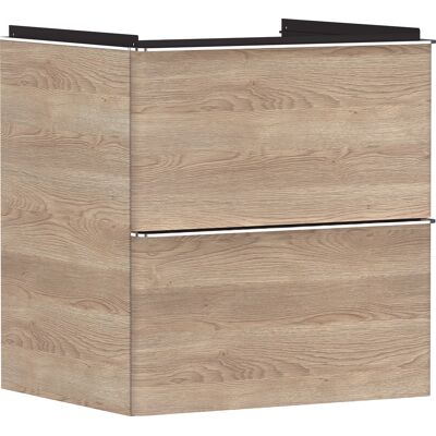 Hansgrohe Xelu Q Meuble Sous Lavabo - 2 Tiroirs - Chêne Naturel - 580x475mm - Meuble de salle de bain - Publicité Hansgrohe Xelu Q Meuble Sous Lavabo - 2 Tiroirs - Chêne Naturel - 580x475mm - Meuble de salle de bain - Publicité