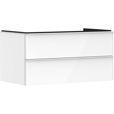 Hansgrohe Xelu Q Meuble Sous Lavabo - 2 Tiroirs - 980x550mm - Blanc Brillant - Publicité Hansgrohe Xelu Q Meuble Sous Lavabo - 2 Tiroirs - 980x550mm - Blanc Brillant - Publicité