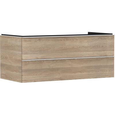 Hansgrohe Xelu Q meuble sous-vasque 54084700 1180x485x550mm, 2 tiroirs, chêne naturel, blanc mat - Publicité Hansgrohe Xelu Q meuble sous-vasque 54084700 1180x485x550mm, 2 tiroirs, chêne naturel, blanc mat - Publicité