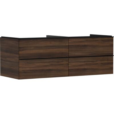 Hansgrohe Xelu Q Meuble sous-lavabo - 4 tiroirs, Noyer foncé / Noir mat - Meuble de salle de bain - Publicité Hansgrohe Xelu Q Meuble sous-lavabo - 4 tiroirs, Noyer foncé / Noir mat - Meuble de salle de bain - Publicité