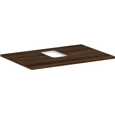 Hansgrohe Xelu Q Console - Nussbaum Sombre - 780x550 mm - Avec Découpe Centrale - Publicité Hansgrohe Xelu Q Console - Nussbaum Sombre - 780x550 mm - Avec Découpe Centrale - Publicité