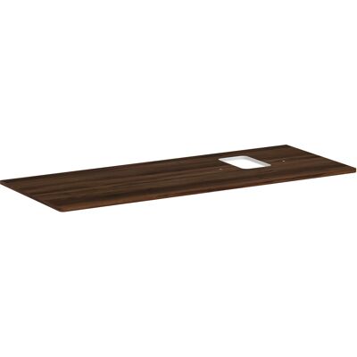 Hansgrohe Xelu Q Console - 1360x550 - Noyer Foncé - Murale - Publicité Hansgrohe Xelu Q Console - 1360x550 - Noyer Foncé - Murale - Publicité