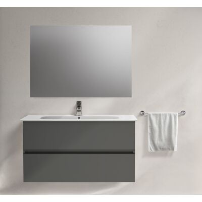 Ensemble de salle de bains Ideal Standard Eurovit+ 101cm Blanc Gris - Publicité Ensemble de salle de bains Ideal Standard Eurovit+ 101cm Blanc Gris - Publicité