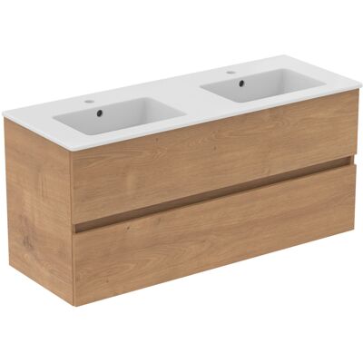 Ideal Standard Plus ensemble lavabo pour meuble R0576Y8 Chêne Hamilton, 121,5x45,5x56,5cm, 1 trou pour robinetterie chacun - Publicité Ideal Standard Plus ensemble lavabo pour meuble R0576Y8 Chêne Hamilton, 121,5x45,5x56,5cm, 1 trou pour robinetterie chacun - Publicité