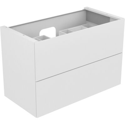 Meuble lavabo KEUCO Edition 11 - 2 tiroirs, Blanc brillant / Satin - Publicité Meuble lavabo KEUCO Edition 11 - 2 tiroirs, Blanc brillant / Satin - Publicité