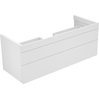 Keuco Édition 400 Armoire de salle de bain murale - 2 tiroirs, Noyer, 1400mm - Publicité Keuco Édition 400 Armoire de salle de bain murale - 2 tiroirs, Noyer, 1400mm - Publicité