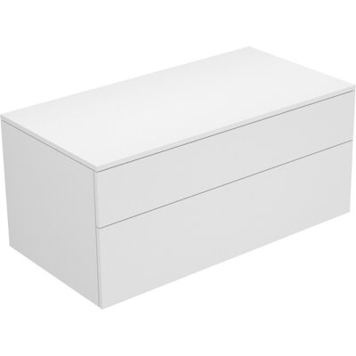 KEUCO Edition 400 Buffet - 2 Tiroirs - Blanc / Anthracite - Publicité KEUCO Edition 400 Buffet - 2 Tiroirs - Blanc / Anthracite - Publicité
