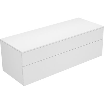 Buffet Edition 400 - Fixé au mur, 2 tiroirs, Blanc et verre cachemire - Publicité Buffet Edition 400 - Fixé au mur, 2 tiroirs, Blanc et verre cachemire - Publicité