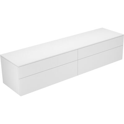 Buffet édition 400 - Blanc, 4 tiroirs, Plateau en verre - Buffet - Publicité Buffet édition 400 - Blanc, 4 tiroirs, Plateau en verre - Buffet - Publicité