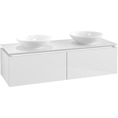 Villeroy & Boch Legato Armoire murale double pour lavabo - Blanc brillant - Publicité Villeroy & Boch Legato Armoire murale double pour lavabo - Blanc brillant - Publicité