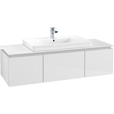 Meuble salle de bain Villeroy & Boch Legato - Blanc Brillant - 3 tiroirs soft-close - Publicité Meuble salle de bain Villeroy & Boch Legato - Blanc Brillant - 3 tiroirs soft-close - Publicité