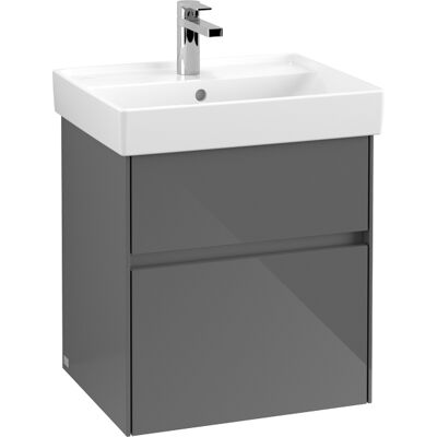 Villeroy & Boch Collaro Armoire sous lavabo - Gris Brillant - 2 tiroirs - Publicité Villeroy & Boch Collaro Armoire sous lavabo - Gris Brillant - 2 tiroirs - Publicité