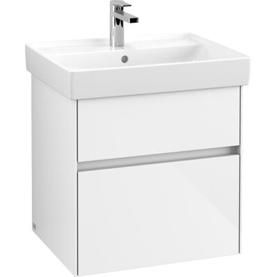 Villeroy & Boch Collaro Meuble Sous Lavabo Blanc Brillant - 2 Tiroirs - Publicité Villeroy & Boch Collaro Meuble Sous Lavabo Blanc Brillant - 2 Tiroirs - Publicité