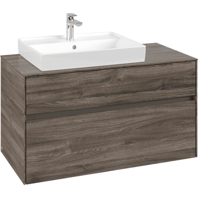 Armoire lavabo Villeroy & Boch Collaro - Stone Oak - 1000x548x500 mm - Publicité Armoire lavabo Villeroy & Boch Collaro - Stone Oak - 1000x548x500 mm - Publicité