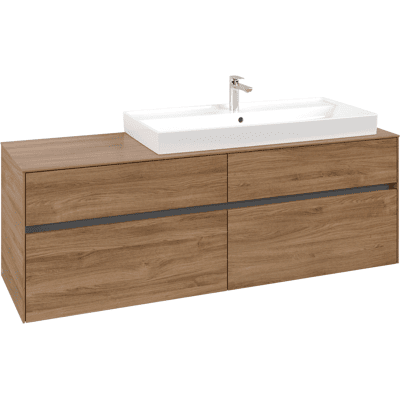Villeroy & Boch Armoire sous-vasque Collaro - 4 tiroirs, 1600mm, lavabo à droite - Publicité Villeroy & Boch Armoire sous-vasque Collaro - 4 tiroirs, 1600mm, lavabo à droite - Publicité