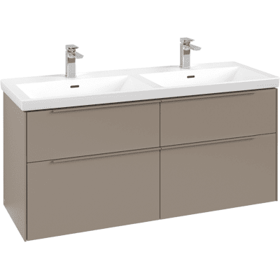 Villeroy & Boch Subway 3.0 Meuble sous-vasque - Taupe, 4 tiroirs, éclairage LED - Publicité Villeroy & Boch Subway 3.0 Meuble sous-vasque - Taupe, 4 tiroirs, éclairage LED - Publicité