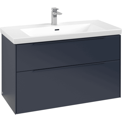 Villeroy & Boch Subway 3.0 Placard de lavabo bleu marine - SoftClosing & LED - Publicité Villeroy & Boch Subway 3.0 Placard de lavabo bleu marine - SoftClosing & LED - Publicité