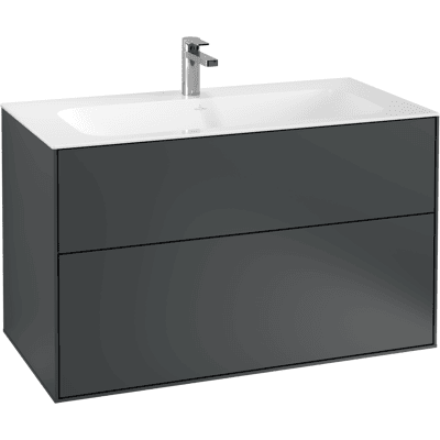 Villeroy & Boch Finion Armoire sous lavabo - Bleu Nuit - 2 tiroirs - Publicité Villeroy & Boch Finion Armoire sous lavabo - Bleu Nuit - 2 tiroirs - Publicité