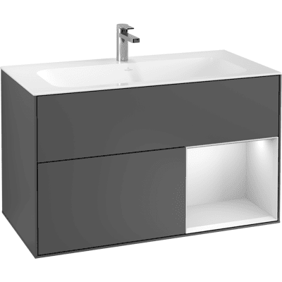 Villeroy & Boch Finion Meuble sous-lavabo mural - Anthracite - Publicité Villeroy & Boch Finion Meuble sous-lavabo mural - Anthracite - Publicité