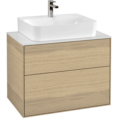 Villeroy & Boch Finion Meuble Sous Lavabo - Chêne Vénére - 2 Tiroirs - Publicité Villeroy & Boch Finion Meuble Sous Lavabo - Chêne Vénére - 2 Tiroirs - Publicité
