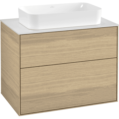 Villeroy & Boch Finion Meuble Bas Lavabo - Chêne, 2 tiroirs, 800x603x501 mm - Publicité Villeroy & Boch Finion Meuble Bas Lavabo - Chêne, 2 tiroirs, 800x603x501 mm - Publicité