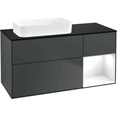 Meuble de salle de bain Finion Villeroy & Boch - Bleu Nuit - 120x60cm - Publicité Meuble de salle de bain Finion Villeroy & Boch - Bleu Nuit - 120x60cm - Publicité