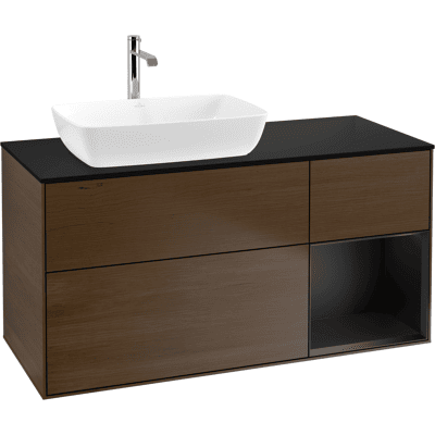 Villeroy & Boch F812PDGN Meuble sous-lavabo noir mat - Fixation murale - Publicité Villeroy & Boch F812PDGN Meuble sous-lavabo noir mat - Fixation murale - Publicité
