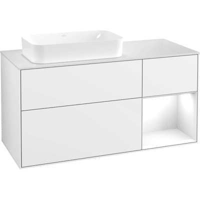 Meuble lavabo Finion de Villeroy & Boch avec éclairage LED - 1200mm - Publicité Meuble lavabo Finion de Villeroy & Boch avec éclairage LED - 1200mm - Publicité